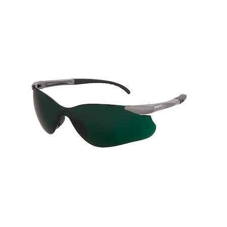 Jackson Safety Safety Glasses, Anti-Scratch, Shade 5.0 IR Lens, Gunmetal Frame, Frameless 50030